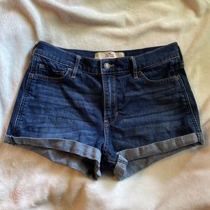 Hollister navy blue high rise jean short shorts